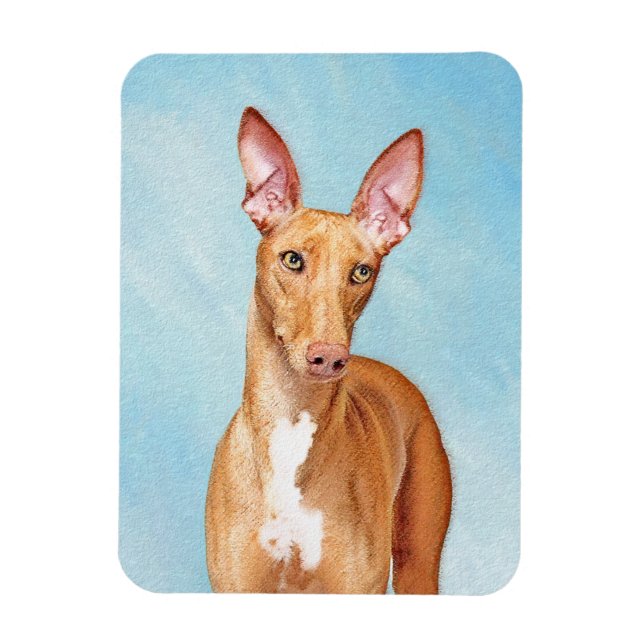 Pharaoh Hound Painting - Cute Original Hund Art Magnet (Vertikal)