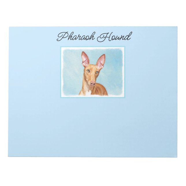 Pharaoh Hound Painting - Cute Original Hund Art no Anteckningsblock (Framsida)