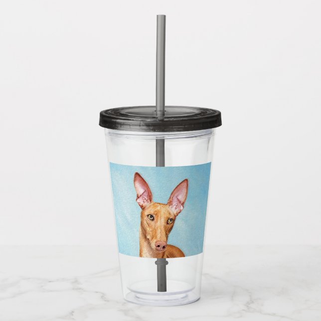 Pharaoh Hound Painting - Cute Original Hund Art Take Away Mugg (Framsida)