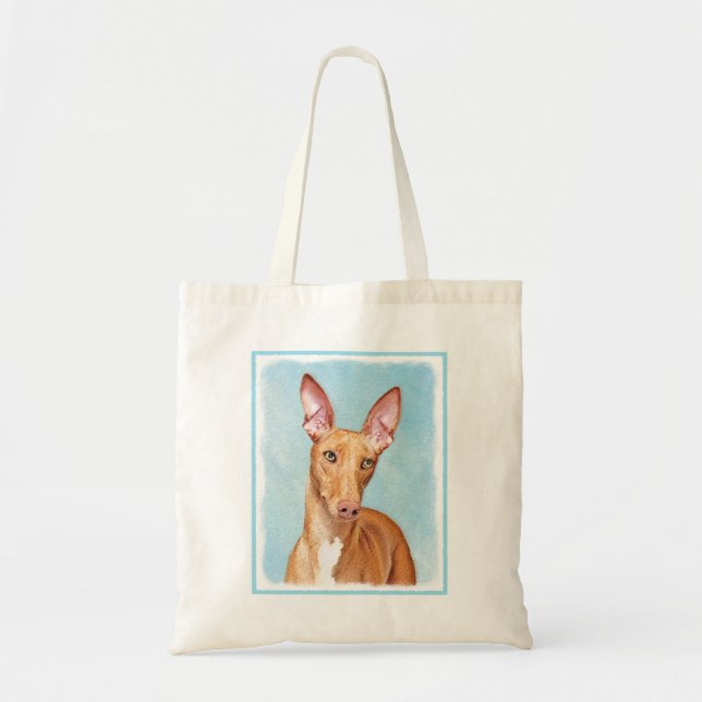 Pharaoh Hound Painting - Cute Original Hund Art Tygkasse (Framsidan)