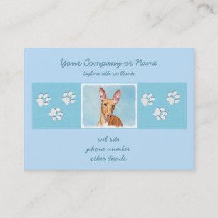 Pharaoh Hound Painting - Cute Original Hund Art Visitkort