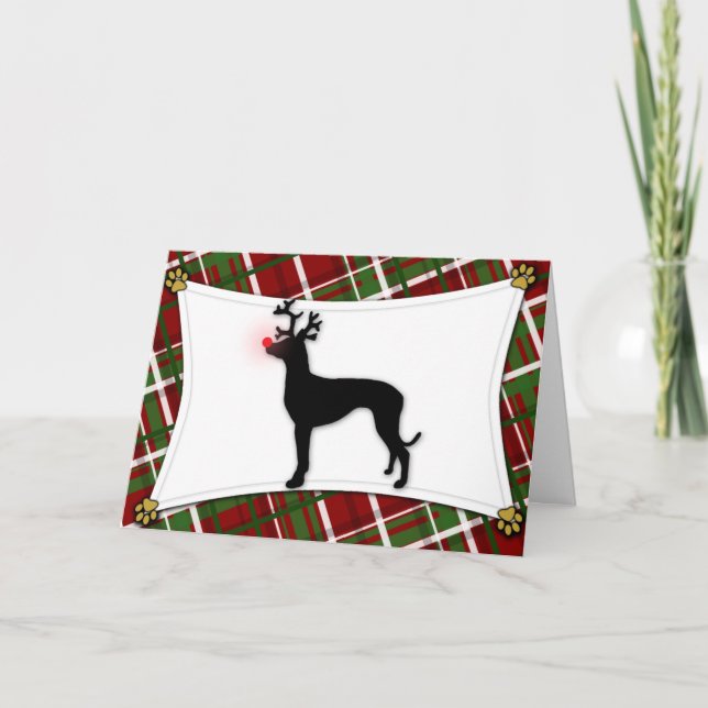 Pharaoh Hound Reindeer julkort Helgkort (Framsida)