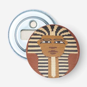 Pharaoh Kung Tut Brown Black Natural Crochet Skriv Flasköppnare