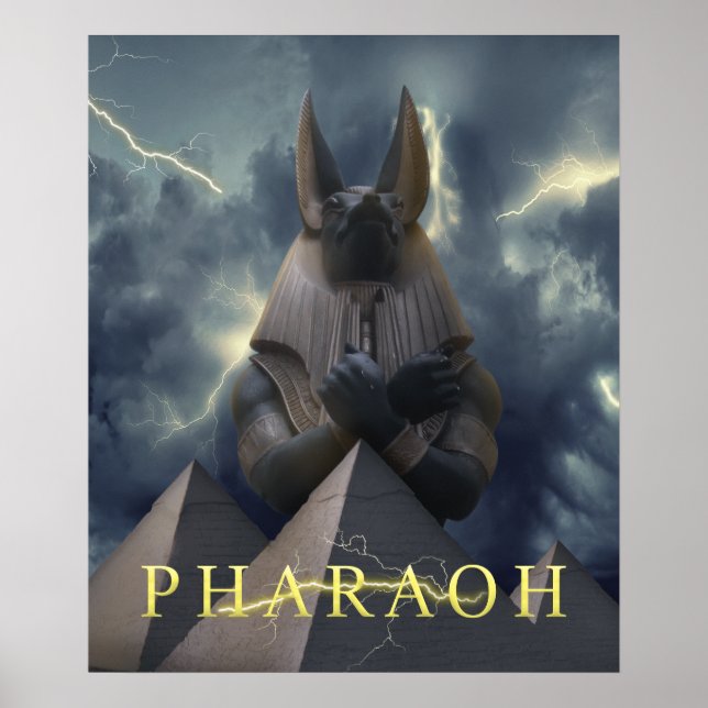 Pharaoh | Pyramider | Golden thunder | Digital kon Poster (Framsidan)