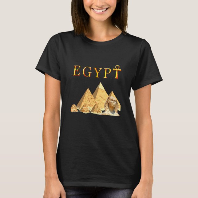 Pharaoh Pyramids Sphinx Egypten Tut Egyptian Tee (Framsida)