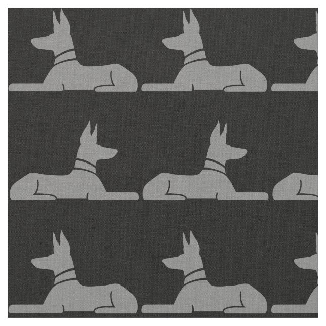 Pharaohhundmönster Tyg (Närbild)