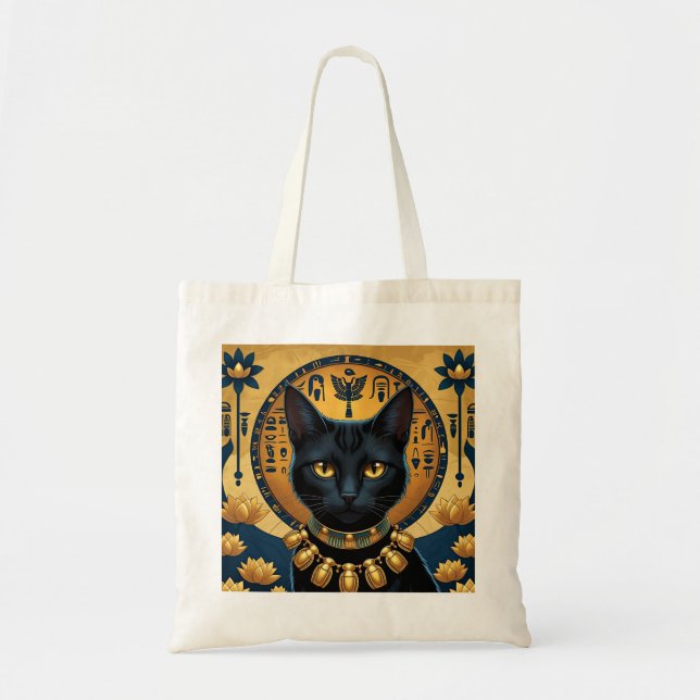 Pharaoh's Cat - Ancient Egyptian Tote Bag Tygkasse (Framsidan)
