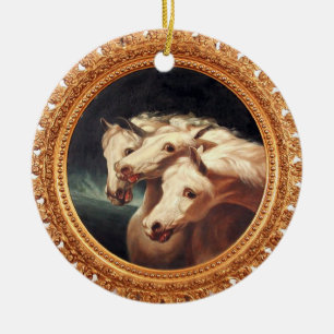 Pharaoh's Chariot Horses Julgransprydnad Keramik