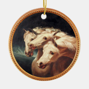 Pharaoh's Chariot Horses Julgransprydnad Keramik