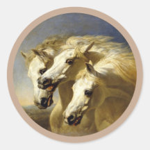 Pharaoh's Horses Round Stickers