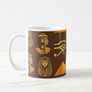 Pharaoh's Legacy: Antique Egyptian Mönster Kaffemugg