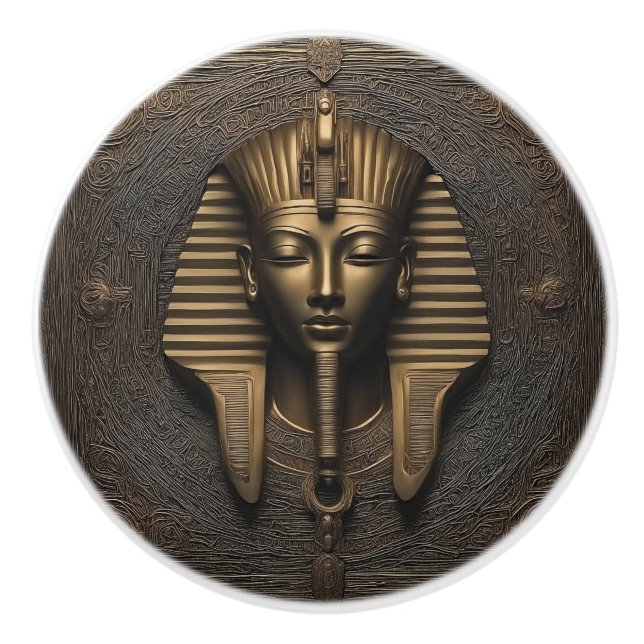 Pharaoh's Luxurious Copper-Guld Ceramic Knob Knopp (Framsidan)