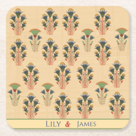 Pharaoniska prydnadsdjur, sömlösa mönster underlägg papper kvadrat