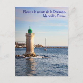 Phare à la pointe de la Désirade Postcard Vykort