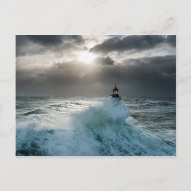 Phare d'Ar-Manar Finistère Frankrike Vykort (Framsida)