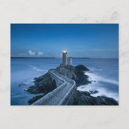 Phare du Petit Minou nuit Finistère Frankrike Vykort