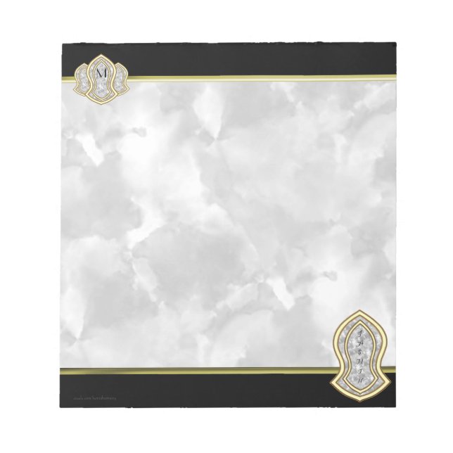 Pharens sandal (Vita) Marble & Guld Anteckningsblock (Framsida)