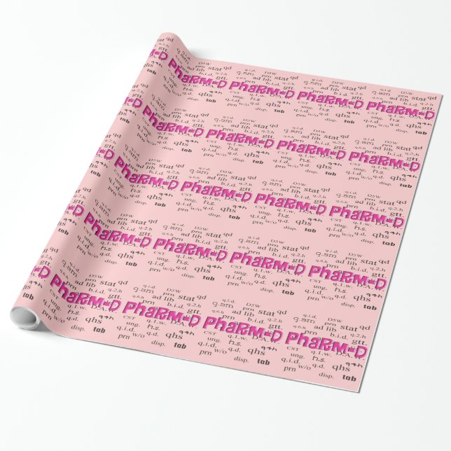 Pharm-D Pharmacist som slår in papper Presentpapper (Utrullad)