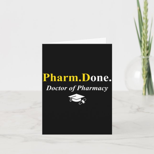 Pharm.klar. klar doktor i farmaci pharmd kort (Framsida)