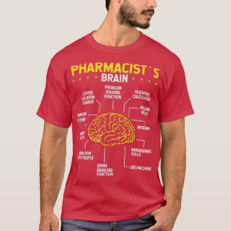 Pharmacist Brain Pharmacy School Graduation Party T Shirt
