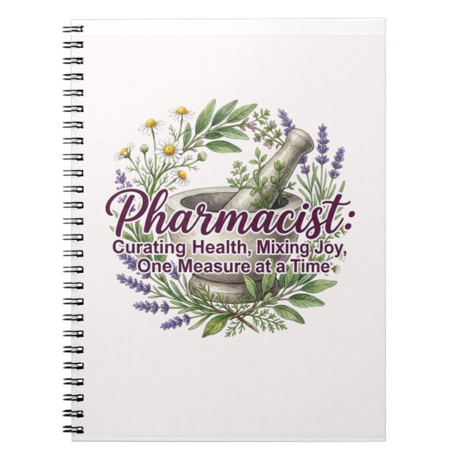 Pharmacist Curating Health Apothecary Botanical Anteckningsbok (Framsidan)