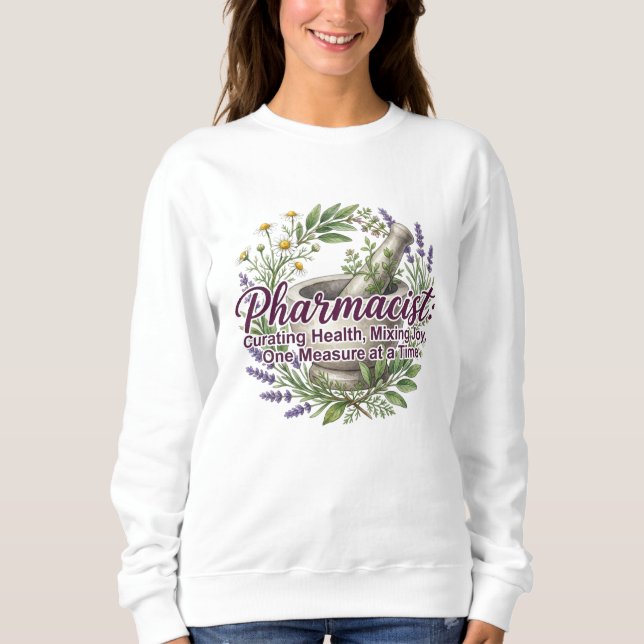 Pharmacist Curating Health Apothecary Botanical T Shirt (Framsida)