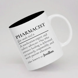 Pharmacist Definition Mug Custom Gift for Graduate Två-Tonad Mugg