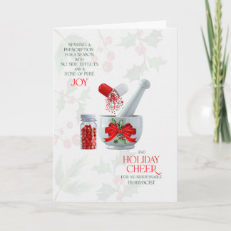 Pharmacist Dose of Pure Joy and Seasonal Cheer Helgkort