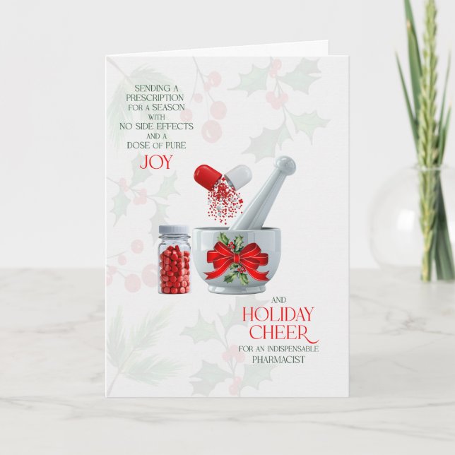 Pharmacist Dose of Pure Joy and Seasonal Cheer Helgkort (Framsida)