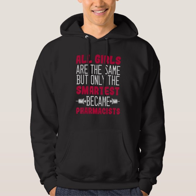Pharmacist Girl Chemist Joke Druggist Pharmacy Hoodie (Framsida)