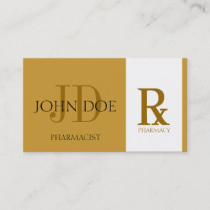 Pharmacist/guld för receptapotekgult visitkort