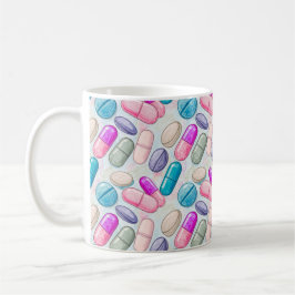 Pharmacist Pastel Pills Illustration Kaffemugg
