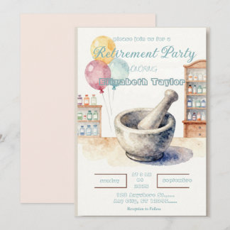 Pharmacist Retirement Party Invitation Inbjudningar