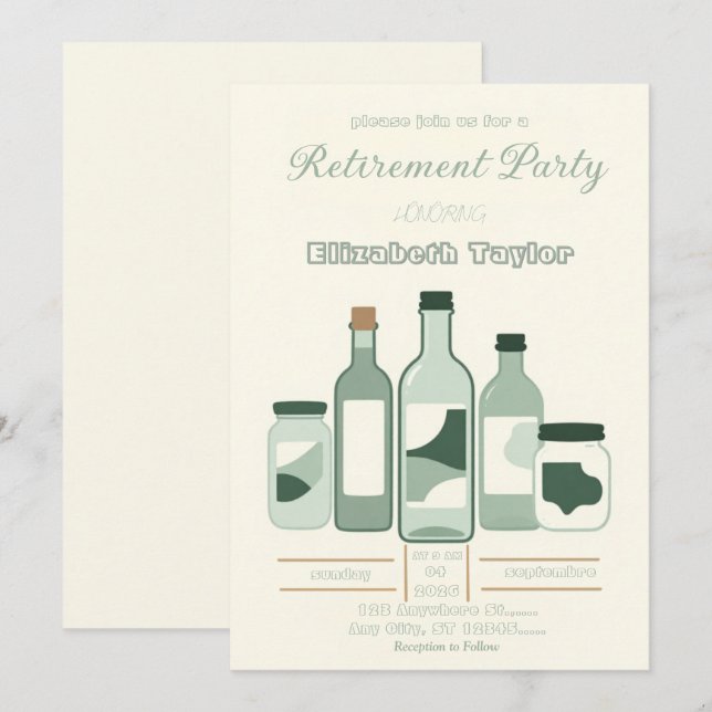 Pharmacist Retirement Party Invitation Inbjudningar (Fram/baksida)