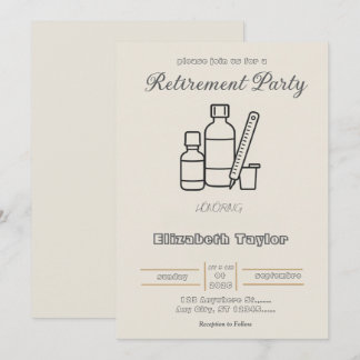 Pharmacist Retirement Party Invitation Inbjudningar