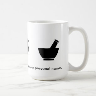Pharmacist som blandar apotekkaffetravel mug kaffemugg
