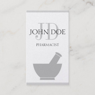 Pharmacist som blandar apotekmortelpestlen visitkort