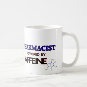 Pharmacist som drivas av koffein kaffemugg