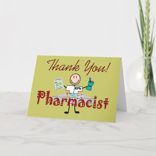 Pharmacist Stick Person—Gifts Tack Kort (Framsida)