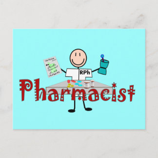 Pharmacist Stick Person—Gifts Vykort