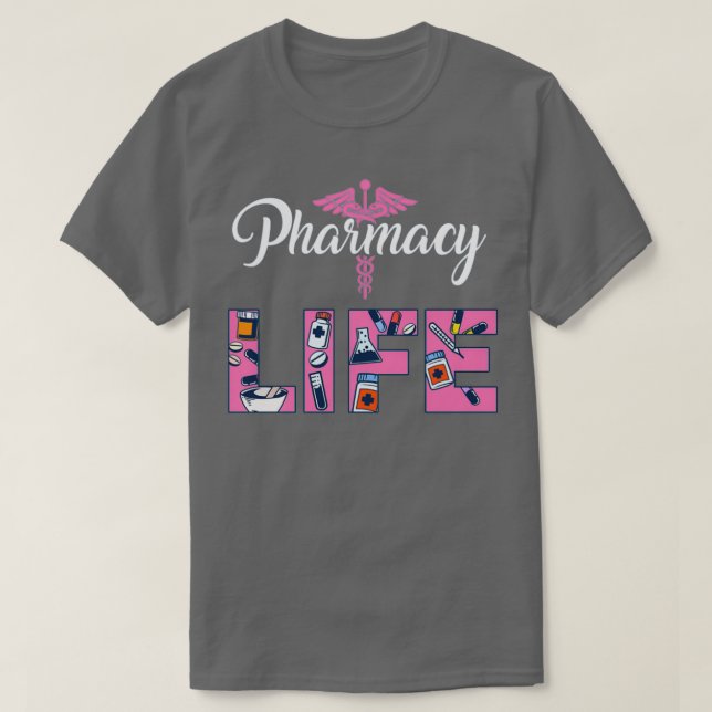 Pharmacister Gift Print Pharmacy Tech Medical Stud T Shirt (Design framsida)