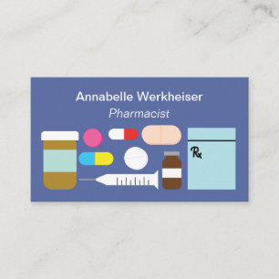 Pharmacister Pharmcy Drug Company Modern Visitkort