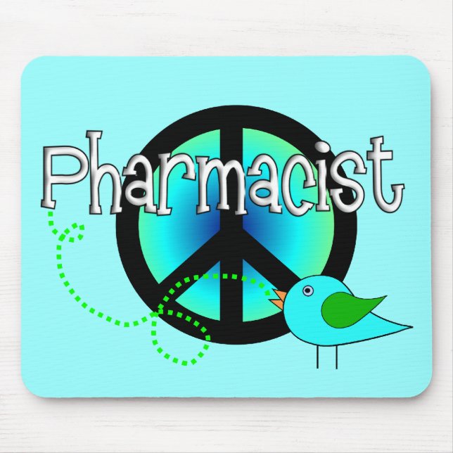 Pharmacistgåvor---Fredsteckendesign Musmatta (Framsidan)