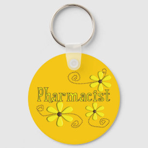 Pharmacistgåvor, gula daisy nyckelring