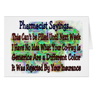 Pharmacistord, "du vet att du är pharmacisten, OM Hälsningskort