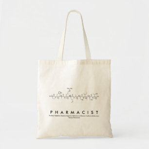Pharmacistpeptidenamn hänger lös tygkasse