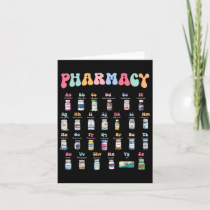 Pharmacy Alphabet Doktor of Pharmacy Tech Medicine Kort