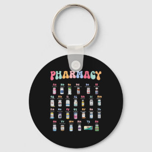 Pharmacy Alphabet Doktor of Pharmacy Tech Medicine Nyckelring
