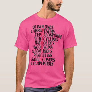 Pharmacy antibiotic classes t shirt