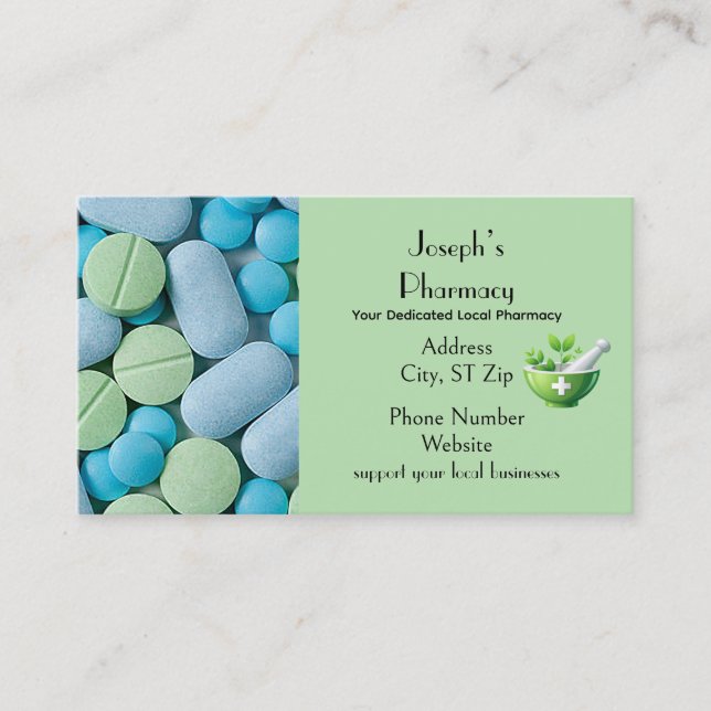 “Pharmacy” Business Card Visitkort (Framsida)